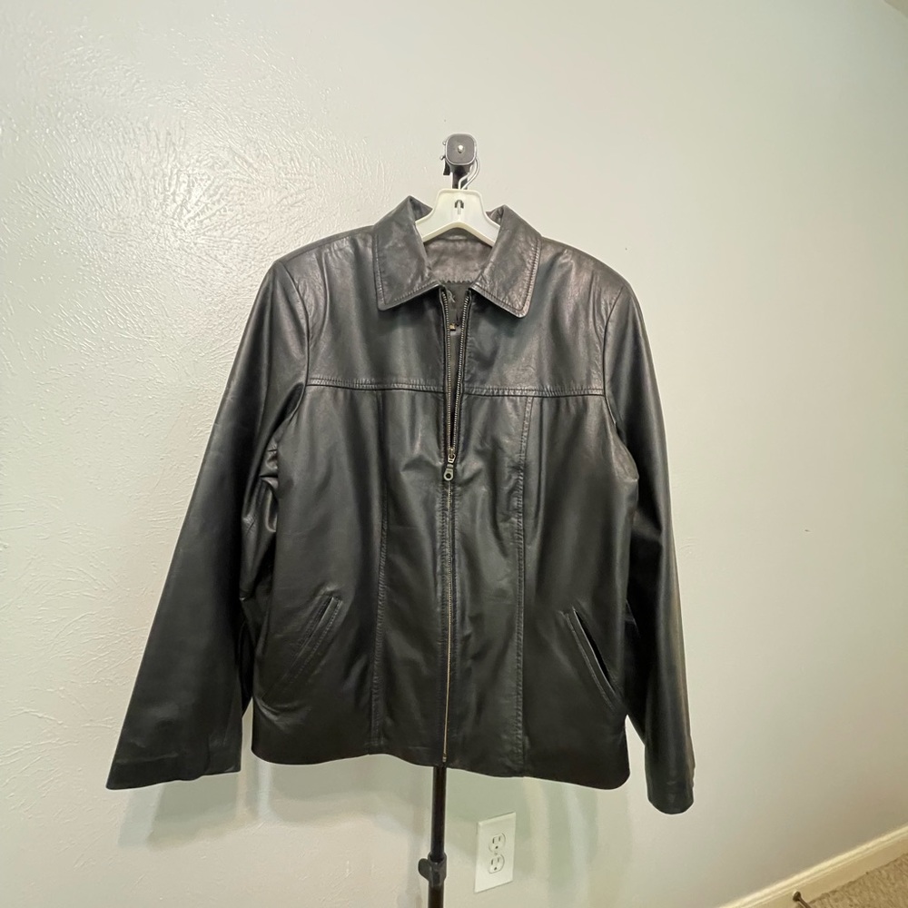 Men's Black Leather Jacket